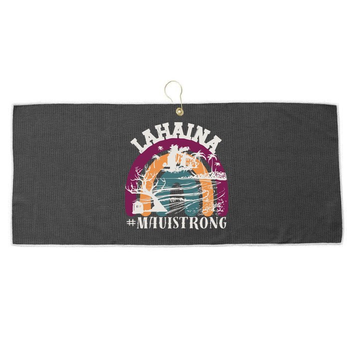 Lahaina Maui Strong Lahaina Banyan Tree Maui Hawaii Shoreline Large Microfiber Waffle Golf Towel
