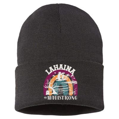 Lahaina Maui Strong Lahaina Banyan Tree Maui Hawaii Shoreline Sustainable Knit Beanie