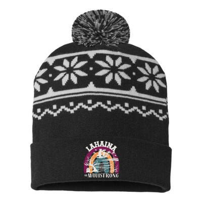 Lahaina Maui Strong Lahaina Banyan Tree Maui Hawaii Shoreline USA-Made Snowflake Beanie