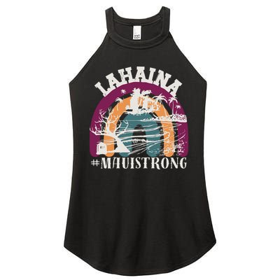 Lahaina Maui Strong Lahaina Banyan Tree Maui Hawaii Shoreline Women's Perfect Tri Rocker Tank