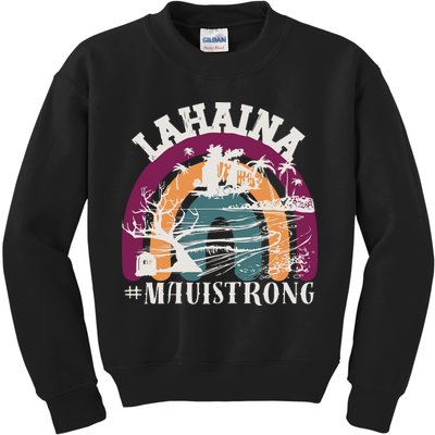 Lahaina Maui Strong Lahaina Banyan Tree Maui Hawaii Shoreline Kids Sweatshirt