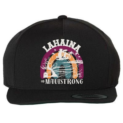 Lahaina Maui Strong Lahaina Banyan Tree Maui Hawaii Shoreline Wool Snapback Cap