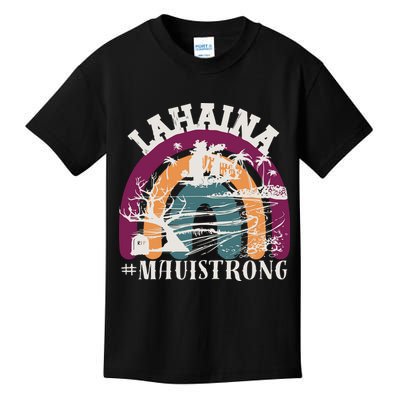 Lahaina Maui Strong Lahaina Banyan Tree Maui Hawaii Shoreline Kids T-Shirt