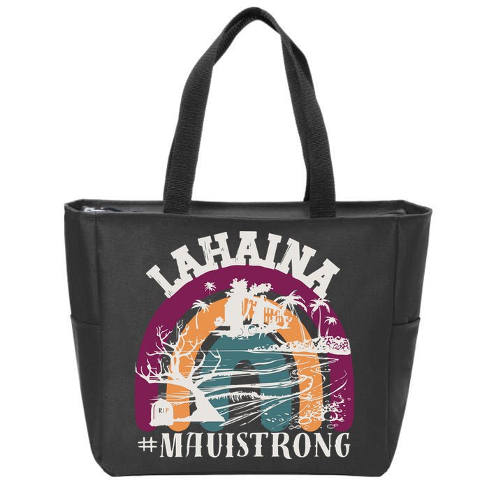 Lahaina Maui Strong Lahaina Banyan Tree Maui Hawaii Shoreline Zip Tote Bag