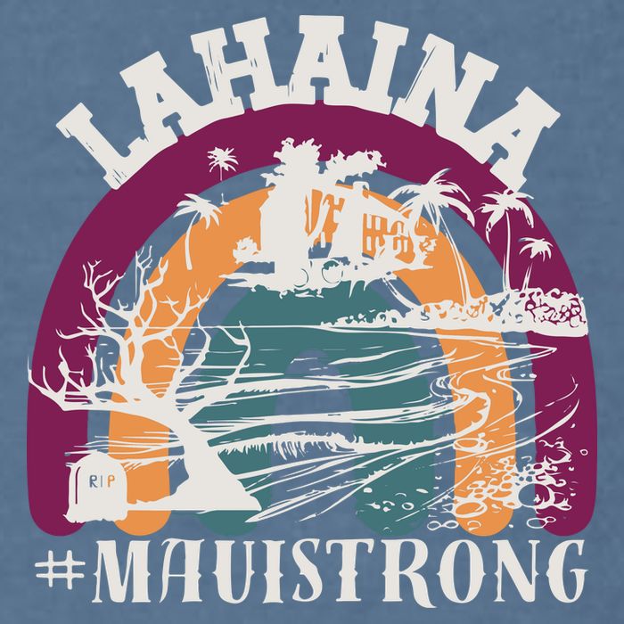 Lahaina Maui Strong Lahaina Banyan Tree Maui Hawaii Shoreline Garment-Dyed Sweatshirt