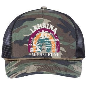 Lahaina Maui Strong Lahaina Banyan Tree Maui Hawaii Shoreline Retro Rope Trucker Hat Cap