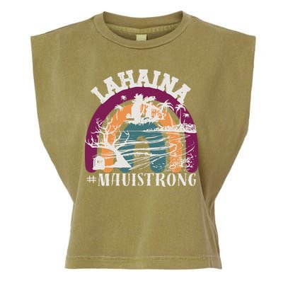 Lahaina Maui Strong Lahaina Banyan Tree Maui Hawaii Shoreline Garment-Dyed Women's Muscle Tee
