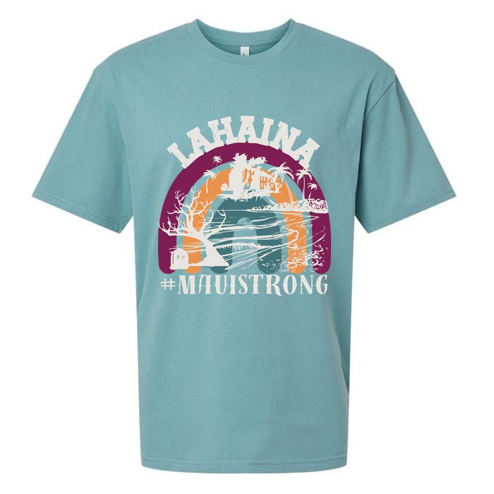 Lahaina Maui Strong Lahaina Banyan Tree Maui Hawaii Shoreline Sueded Cloud Jersey T-Shirt