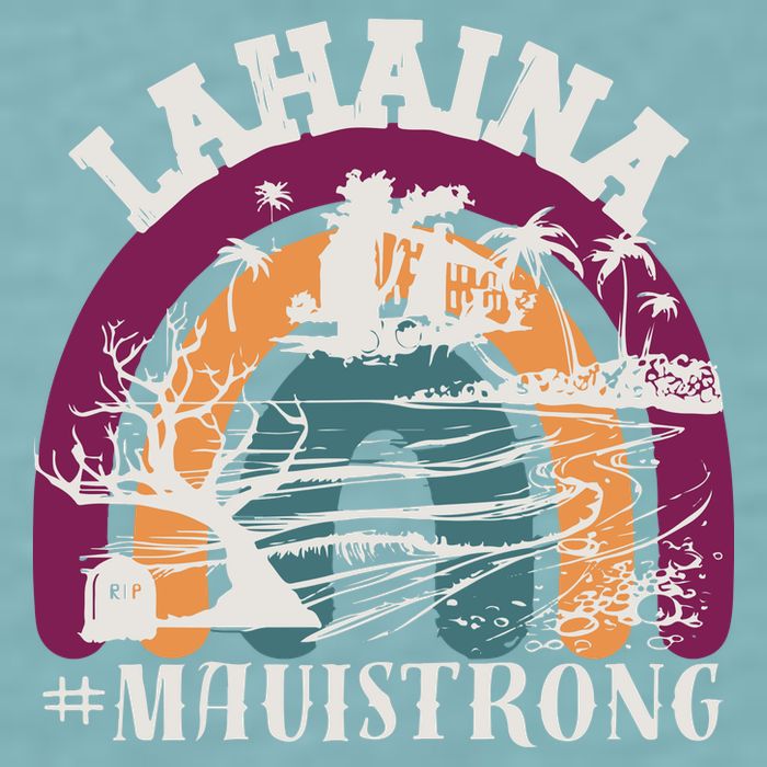 Lahaina Maui Strong Lahaina Banyan Tree Maui Hawaii Shoreline Sueded Cloud Jersey T-Shirt