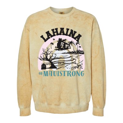 Lahaina Maui Strong Lahaina Banyan Tree Maui Hawaii Shoreline Colorblast Crewneck Sweatshirt