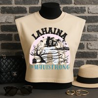 Lahaina Maui Strong Lahaina Banyan Tree Maui Hawaii Shoreline Garment-Dyed Women's Muscle Tee
