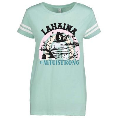 Lahaina Maui Strong Lahaina Banyan Tree Maui Hawaii Shoreline Enza Ladies Jersey Football T-Shirt