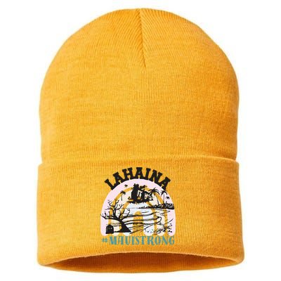Lahaina Maui Strong Lahaina Banyan Tree Maui Hawaii Shoreline Sustainable Knit Beanie