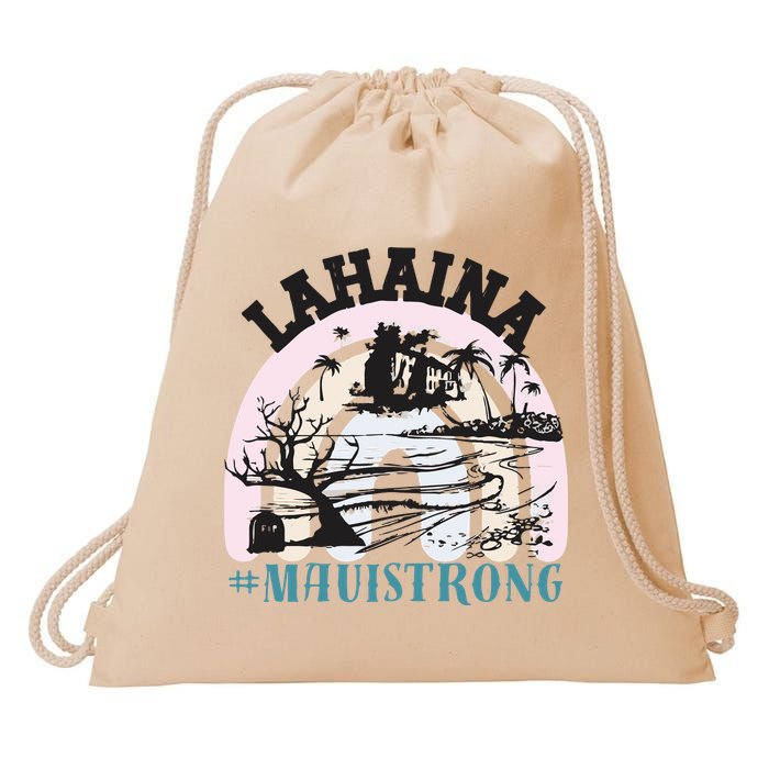 Lahaina Maui Strong Lahaina Banyan Tree Maui Hawaii Shoreline Drawstring Bag