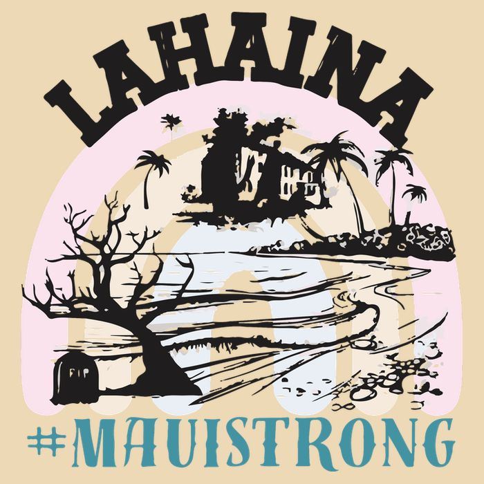 Lahaina Maui Strong Lahaina Banyan Tree Maui Hawaii Shoreline Drawstring Bag