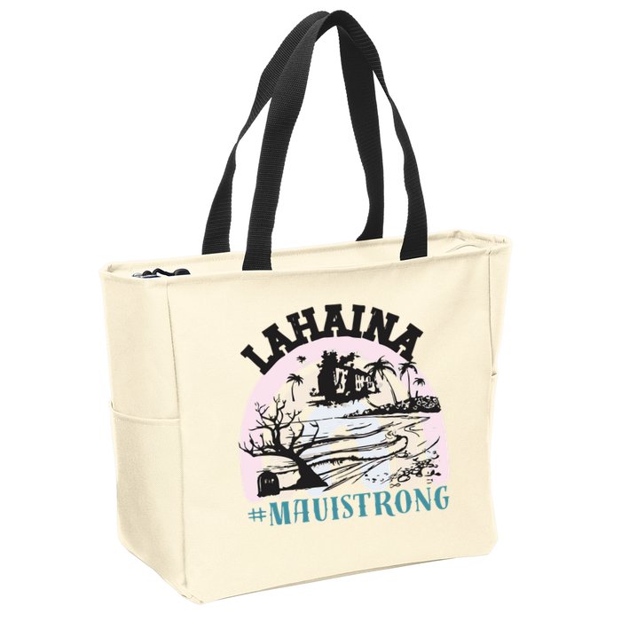 Lahaina Maui Strong Lahaina Banyan Tree Maui Hawaii Shoreline Zip Tote Bag