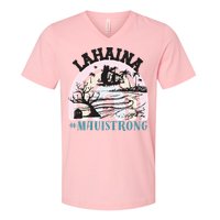 Lahaina Maui Strong Lahaina Banyan Tree Maui Hawaii Shoreline V-Neck T-Shirt