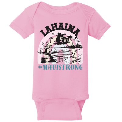 Lahaina Maui Strong Lahaina Banyan Tree Maui Hawaii Shoreline Baby Bodysuit