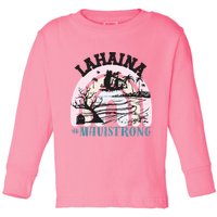 Lahaina Maui Strong Lahaina Banyan Tree Maui Hawaii Shoreline Toddler Long Sleeve Shirt