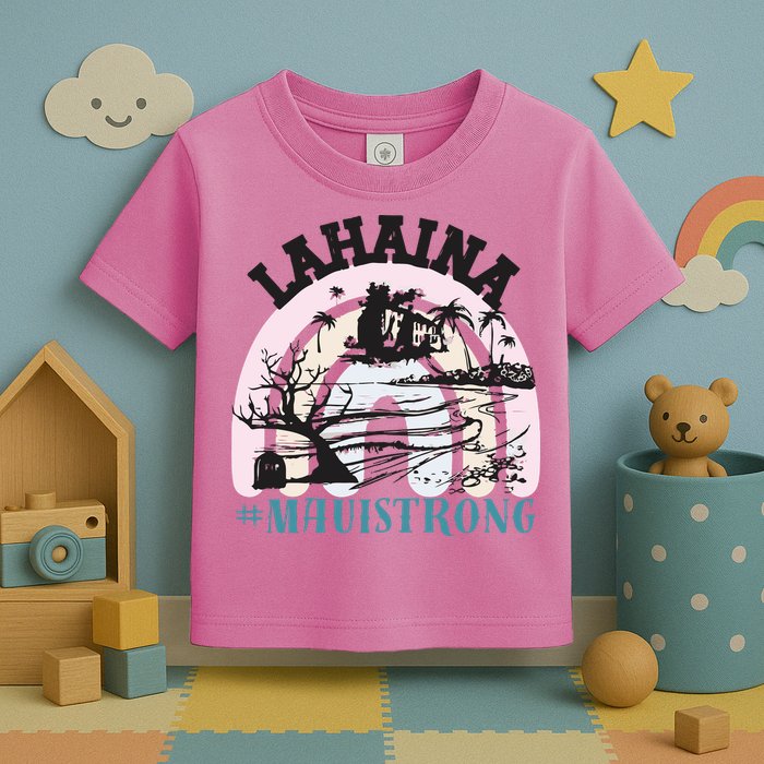 Lahaina Maui Strong Lahaina Banyan Tree Maui Hawaii Shoreline Toddler T-Shirt