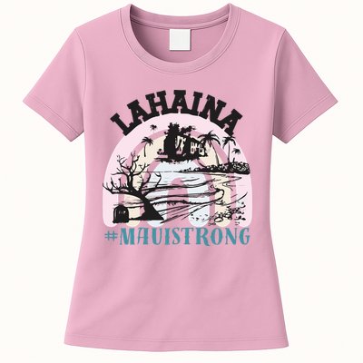 Lahaina Maui Strong Lahaina Banyan Tree Maui Hawaii Shoreline Womens T-Shirt