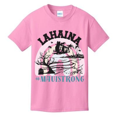 Lahaina Maui Strong Lahaina Banyan Tree Maui Hawaii Shoreline Kids T-Shirt