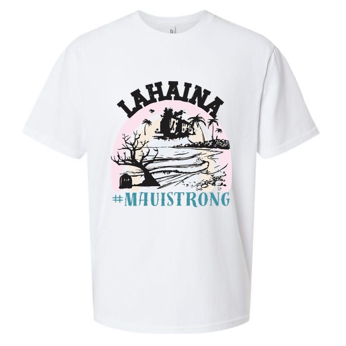 Lahaina Maui Strong Lahaina Banyan Tree Maui Hawaii Shoreline Sueded Cloud Jersey T-Shirt