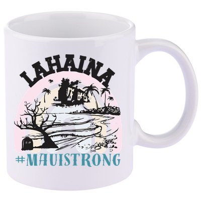Lahaina Maui Strong Lahaina Banyan Tree Maui Hawaii Shoreline 11oz C Handle Ceramic Mug