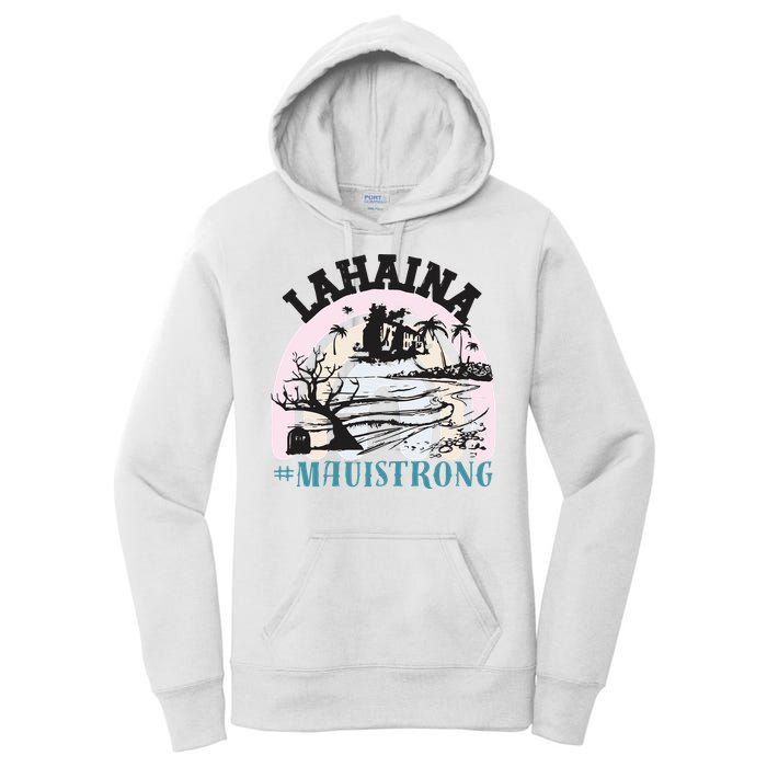 Lahaina Maui Strong Lahaina Banyan Tree Maui Hawaii Shoreline Women's Pullover Hoodie