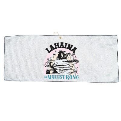 Lahaina Maui Strong Lahaina Banyan Tree Maui Hawaii Shoreline Large Microfiber Waffle Golf Towel