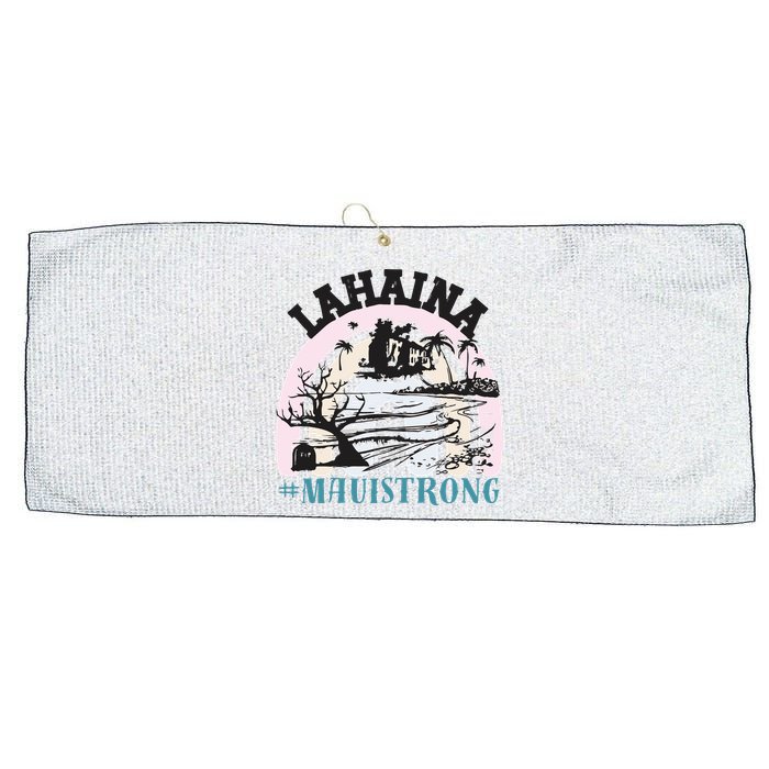Lahaina Maui Strong Lahaina Banyan Tree Maui Hawaii Shoreline Large Microfiber Waffle Golf Towel