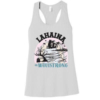 Lahaina Maui Strong Lahaina Banyan Tree Maui Hawaii Shoreline Women's Racerback Tank