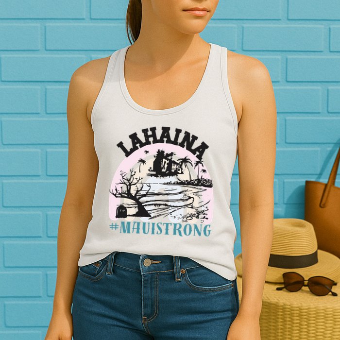 Lahaina Maui Strong Lahaina Banyan Tree Maui Hawaii Shoreline Womens Tank Top