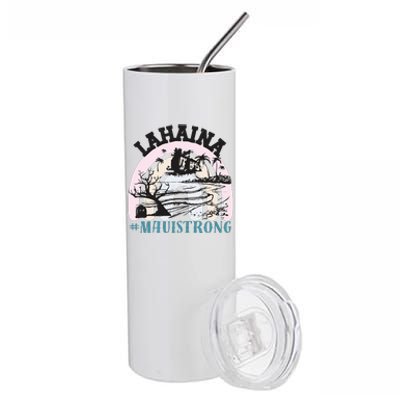 Lahaina Maui Strong Lahaina Banyan Tree Maui Hawaii Shoreline Stainless Steel Tumbler