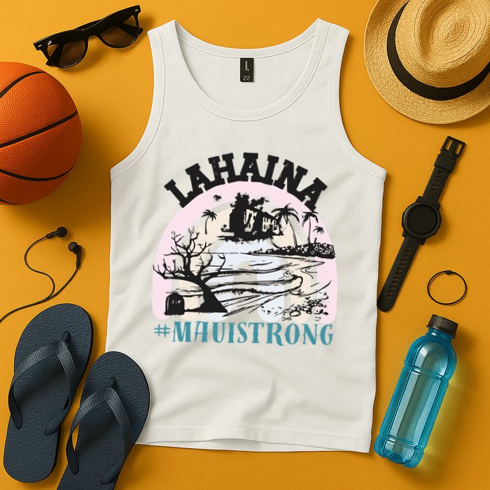 Lahaina Maui Strong Lahaina Banyan Tree Maui Hawaii Shoreline Tank Top