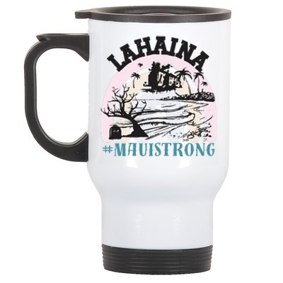 Lahaina Maui Strong Lahaina Banyan Tree Maui Hawaii Shoreline Stainless Steel Travel Mug