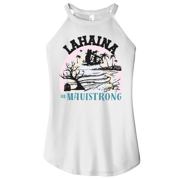 Lahaina Maui Strong Lahaina Banyan Tree Maui Hawaii Shoreline Women's Perfect Tri Rocker Tank