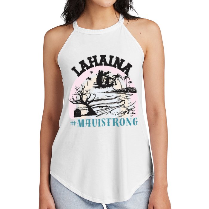 Lahaina Maui Strong Lahaina Banyan Tree Maui Hawaii Shoreline Women's Perfect Tri Rocker Tank