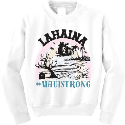 Lahaina Maui Strong Lahaina Banyan Tree Maui Hawaii Shoreline Kids Sweatshirt