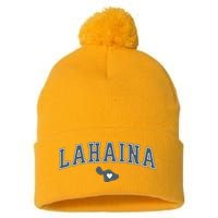 Lahaina Maui Strong Lahaina Banyan Tree Maui Hawaii Shoreline Pom Pom 12in Knit Beanie