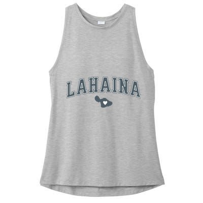 Lahaina Maui Strong Lahaina Banyan Tree Maui Hawaii Shoreline Ladies PosiCharge Tri-Blend Wicking Tank