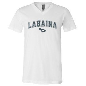 Lahaina Maui Strong Lahaina Banyan Tree Maui Hawaii Shoreline V-Neck T-Shirt