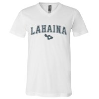 Lahaina Maui Strong Lahaina Banyan Tree Maui Hawaii Shoreline V-Neck T-Shirt