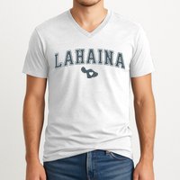 Lahaina Maui Strong Lahaina Banyan Tree Maui Hawaii Shoreline V-Neck T-Shirt