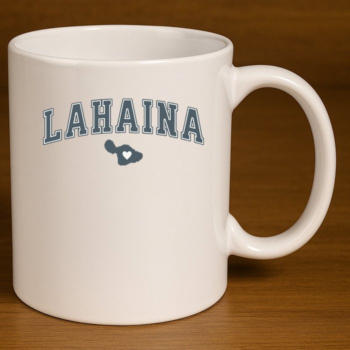 Lahaina Maui Strong Lahaina Banyan Tree Maui Hawaii Shoreline 11oz C Handle Ceramic Mug