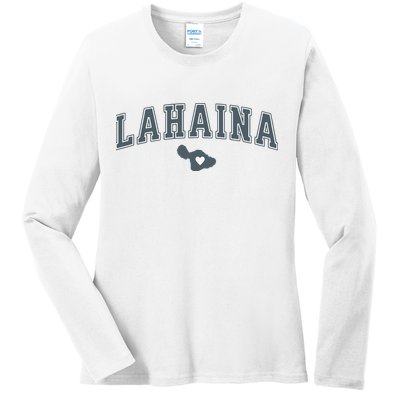 Lahaina Maui Strong Lahaina Banyan Tree Maui Hawaii Shoreline Ladies Long Sleeve Shirt