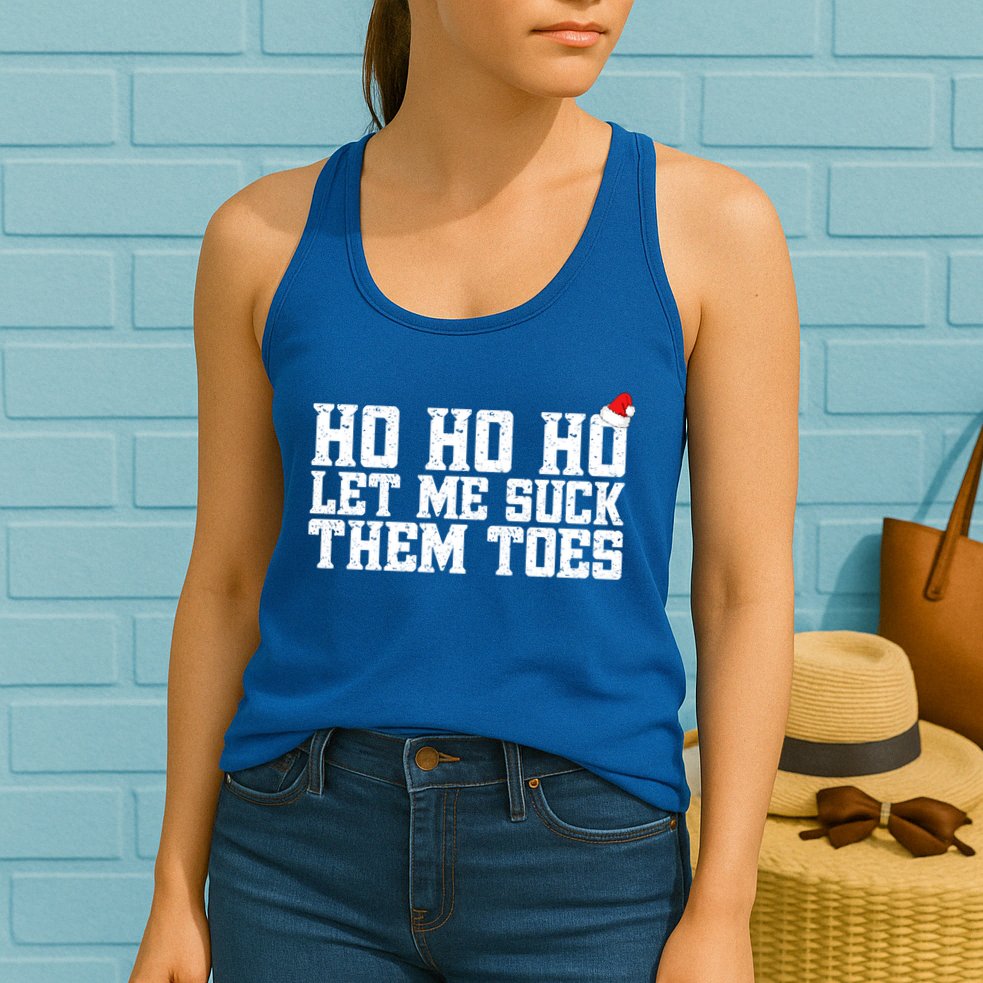 Let Me Suck Them Toes Feet Lover Joke Embarrassing Christmas Gift Womens Tank Top