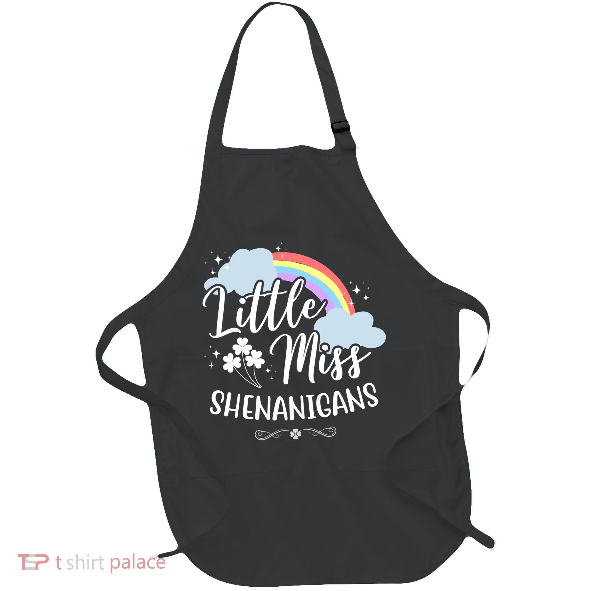 Little Miss Shenanigans St Patrick's Day Rainbow Apron