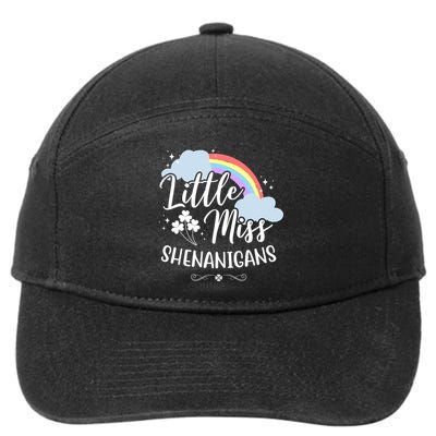 Little Miss Shenanigans St Patrick's Day Rainbow 7-Panel Snapback Hat