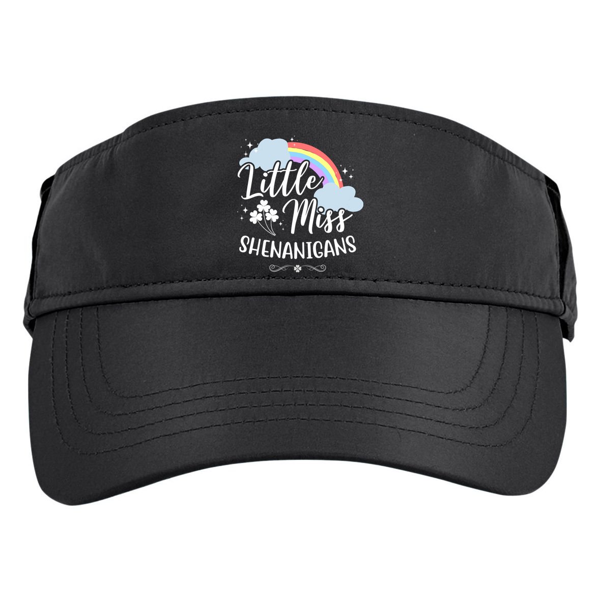 Little Miss Shenanigans St Patrick's Day Rainbow Adult Drive Performance Visor